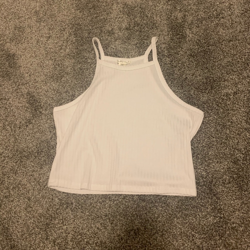 White halter tank top